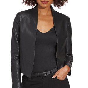 New w/tags -Vegan Open Black Leather Jacket Size 8